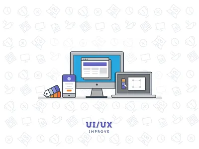 Improve UI/UX 100days daily laptop mac minimal mobile ui ux workspace