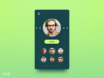 88 Avatar android avatar clean daily dailyui ios mobile pick save simple ui