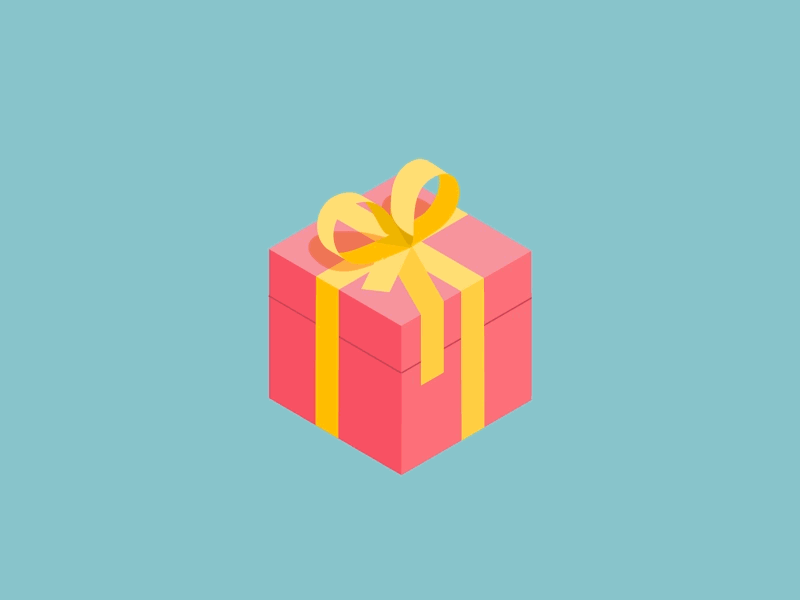 Giftception animation christmas gift isometric motion design