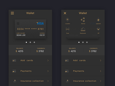 Wallet animation design ui