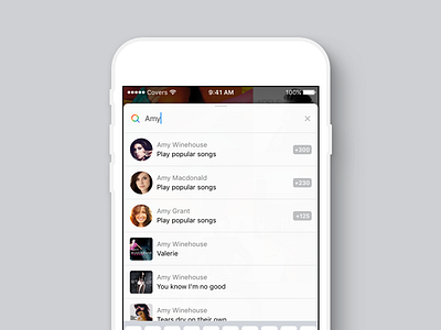 Covers Search app artists covers ios music search songs