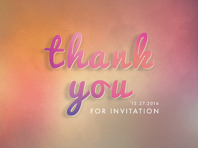 Thank you invitation