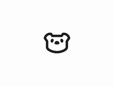Bear animal bear business geometry line logo mark minimal teddy