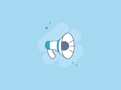 Spread the word illustration line icon speaker