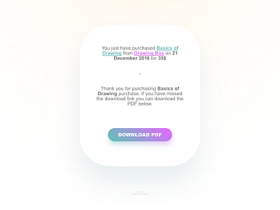 [UI Day 12] - Email Receipt (Daily UI) affinity designer daily ui design gradient minimal shadow ui visual