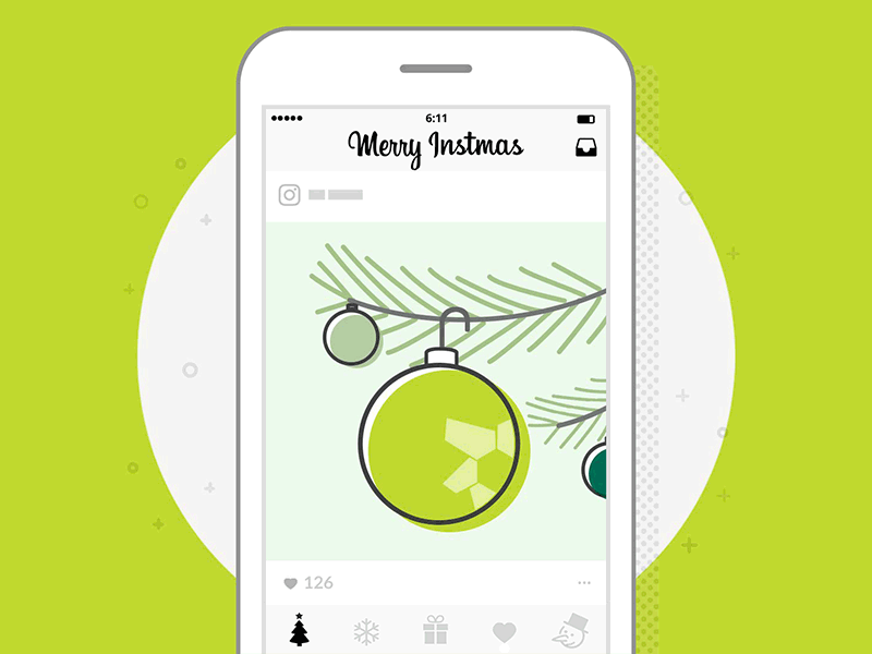 Merry Instmas animated animated gif christmas gif instagram instmas iphone merry xmas