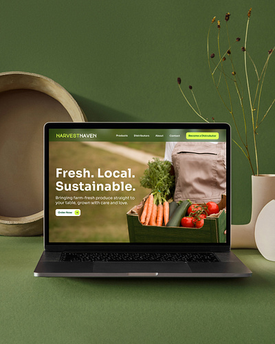 Landing Page Design for Harvest Haven design ui ui design visual design website design