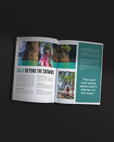 Travel Magazine Spread Design graphic design layout design visual design