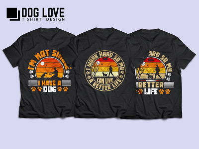 Retro Vintage Dog Love T-Shirt – Perfect for Pet Lovers sunset dog silhouette tshirt tshirtdesign