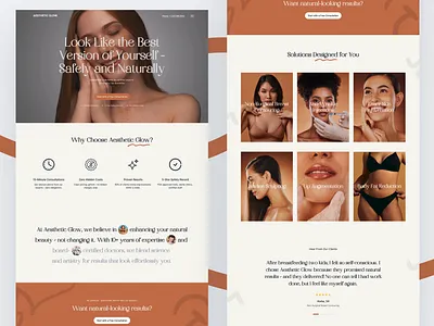 Aesthetic Clinic - Website Design aesthetic clinic beauty clean design conversion focused design cosmetic clinic design design landing page medical trust ui medical website ui patient education ux patient trust design ui ui design web design website design