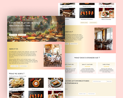 Italian Restaurant Landing Page branding food website graphic design italian restaurant landing page restaurant ui ux website