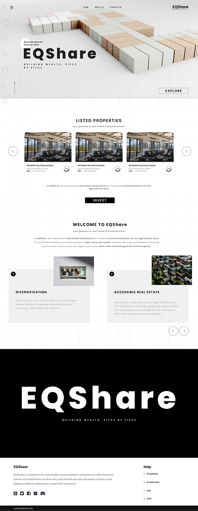 EQShare aesthetic best design branding dashboard design graphic design illustration landing page logo minimal design simple ui trening design ui website design landing page