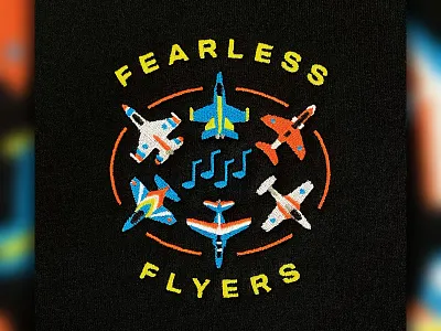 full fleet crewneck airplane album band blue embroidery fearless flight fly flyers funk jet merch note plane rhythm swag tight tour vulfpeck