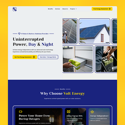 Volt Energy 🔋 | Solar & Battery Solutions Website Design modern website solar solar company solar company website solar energy solar energy website solar energy website design solar website solar website design web design website website design