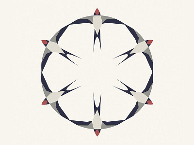 Swallows bird kaleidoscope nature pattern simple star swallow