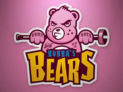Bubba's Bears angry bears bolts ice hockey sports sports branding