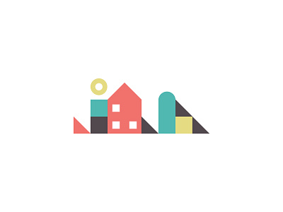 Geometric Scenery branding bright icon illustration landscape