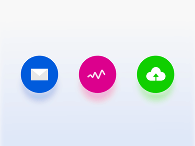 Dribbble Icon animation app bar icon illustration logo mail message notification upload web