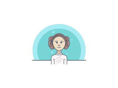 Princess Leia. May the force be with her empire film force icon illustration princess princess leia rebel sad star wars stars symbol