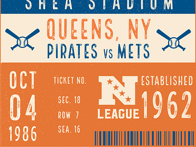 Mets Sports Ticket baseball mets new york new york mets pirates queens shea stadium sport ticket sports ticket