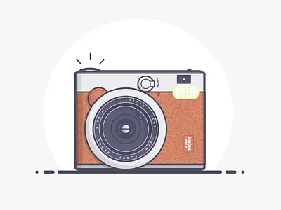 Snap! Snap! camera illustration instant instax line art photo photography polaroid