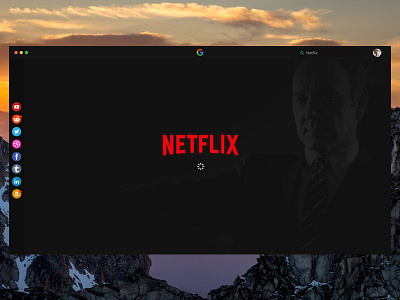 Google Chrome Redesign cards clean dark google icon netflix redesign youtube