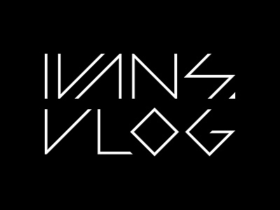 IVANS. VLOG Logo branding diagonals futuristic geometric identity logo personal visual identity vlog