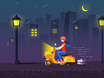 Illustrations_Motor&Street lamp illustrations sketch ui