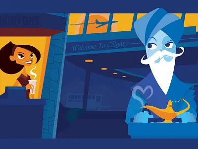 Story airport bear calgary canada coffee hindu india lamp mystical night story sunrise