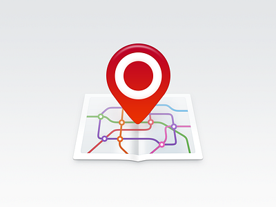 Subway Map Icon icon location map paper position subway