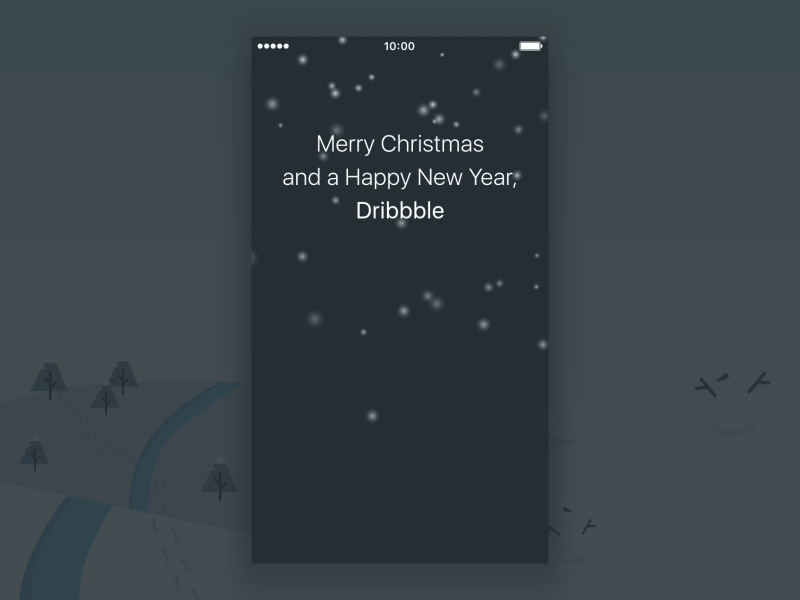 Happy New Year animation illustration landscape loading mobile new year snow ui winter