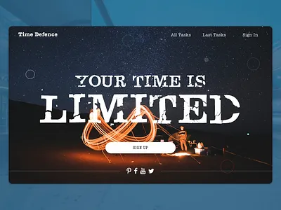 Time is LIMITED app clean dashboard flat interface invite landing page time ui web web design website