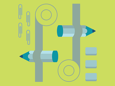 Desk design desk graphic design illustration pencil school vector