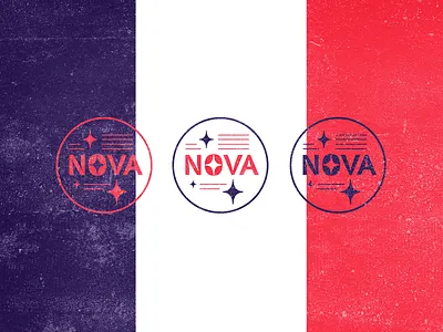 Nova letters logo stamp