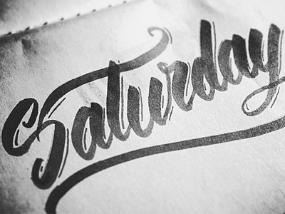 Saturday Lettering lettering paper letters saturday script week