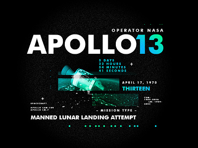 Apollo 13 apollo design layout nasa space spacetravel texture type