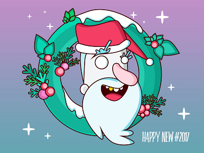 Happy New #2017!!!! christmas design happy new year illustration merry christmas new year new year 2017 santa