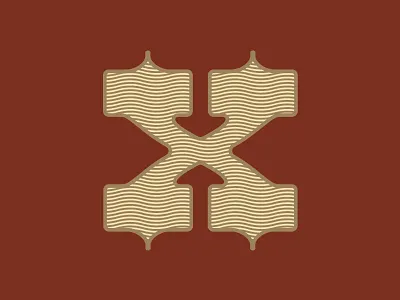 Bold X adobe ai bevel bold design dropcap graphic slab type vector