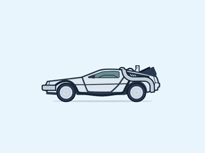 Time Travel animation back to the future delorean time machine travel viaje en el tiempo