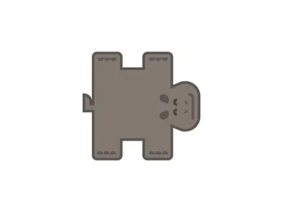 Hippo alphabet animal alphabet hippo hippopotamus type vector