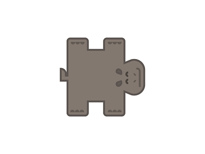 Hippo alphabet animal alphabet hippo hippopotamus type vector