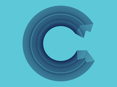 Letter C experiment letters spirograph typography