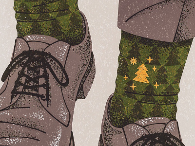 Happy Socks drawing editorial illustration