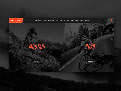 Kona website redesign concept app dark desktop homepage responsive ui ux website wireframe