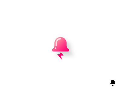 Holiday Alert 002/100 alert bell icon logo shapes thunder vector