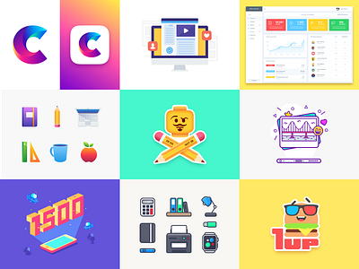 Best Nine Of 2016 2016 best icon illustration interface sticker ui uidesign ux webdesign