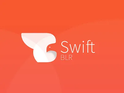 Swift developer meetup logo design banglore bird ios negative space swift