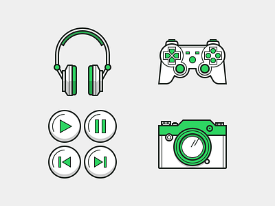 Media Heroicons audio camera gaming media
