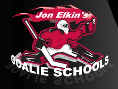 Jon Elkin's Goalie Schools brand identity hockey logo sports