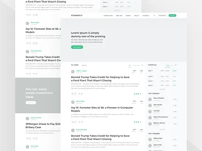 Stormsplit: Wireframes experts finances portfolio simple stormsplit wireframe